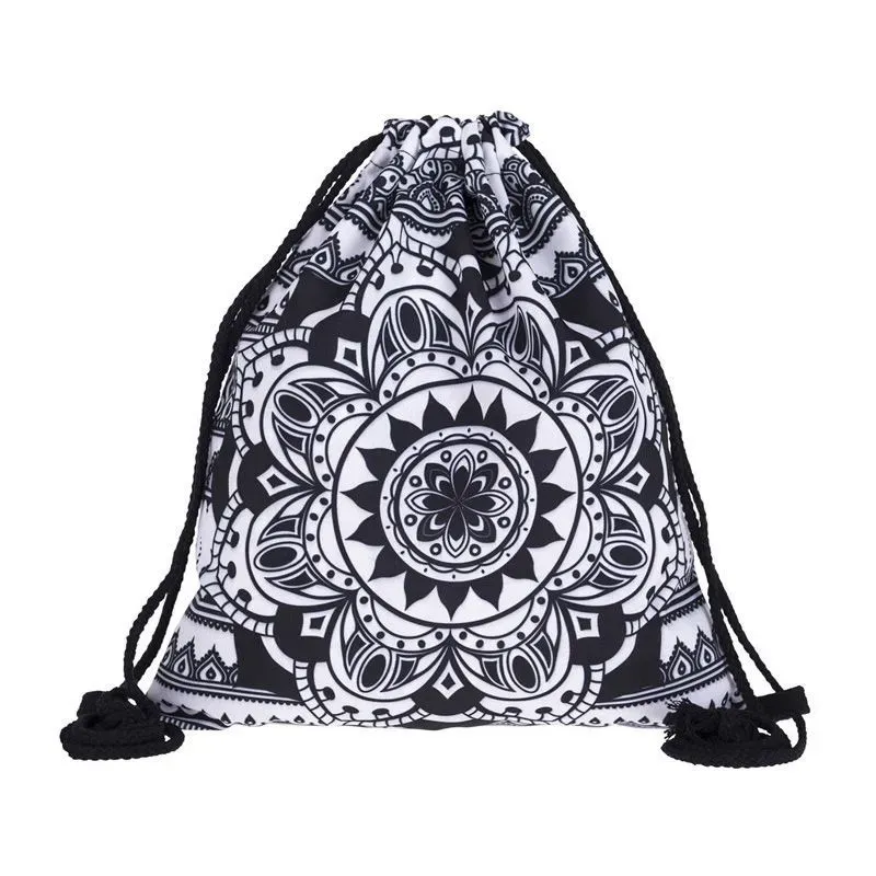 Modern Fashion Geometric Modern Aesthetics Printed Storage Drawstring Bag