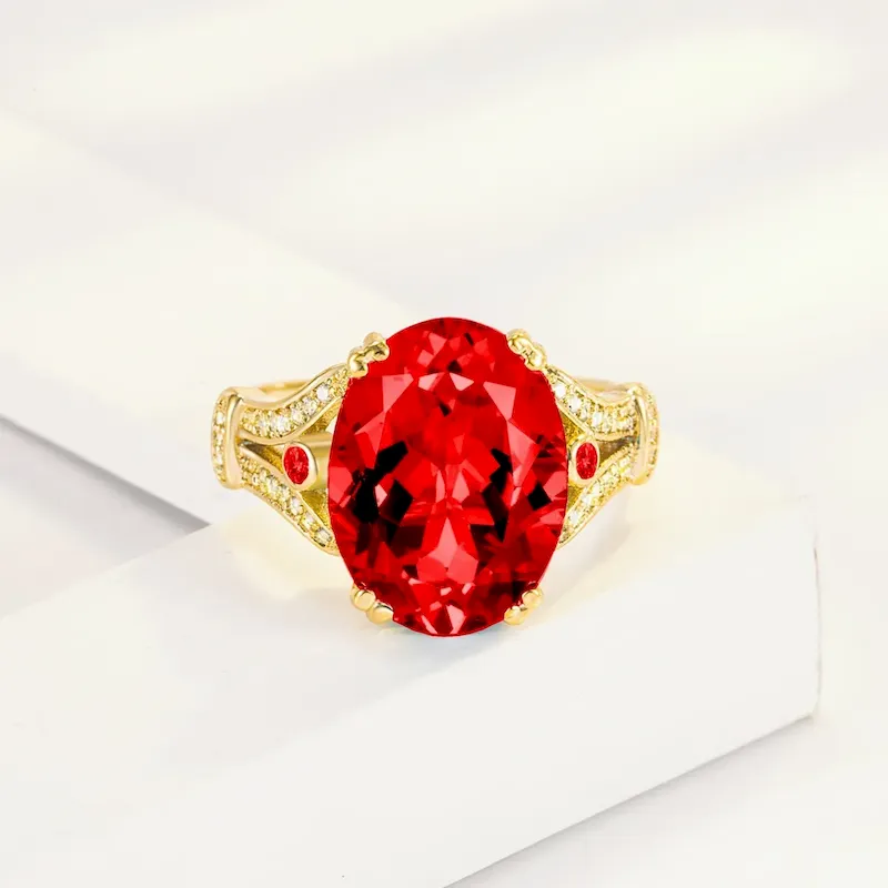 Wholesale Fashion Creative Multicolor Goose Egg Rhinestone Electroplated 18k Ring