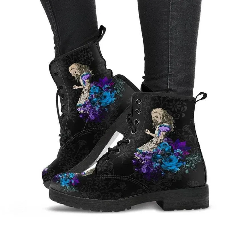 Gothic Oversized Printed Short Boots