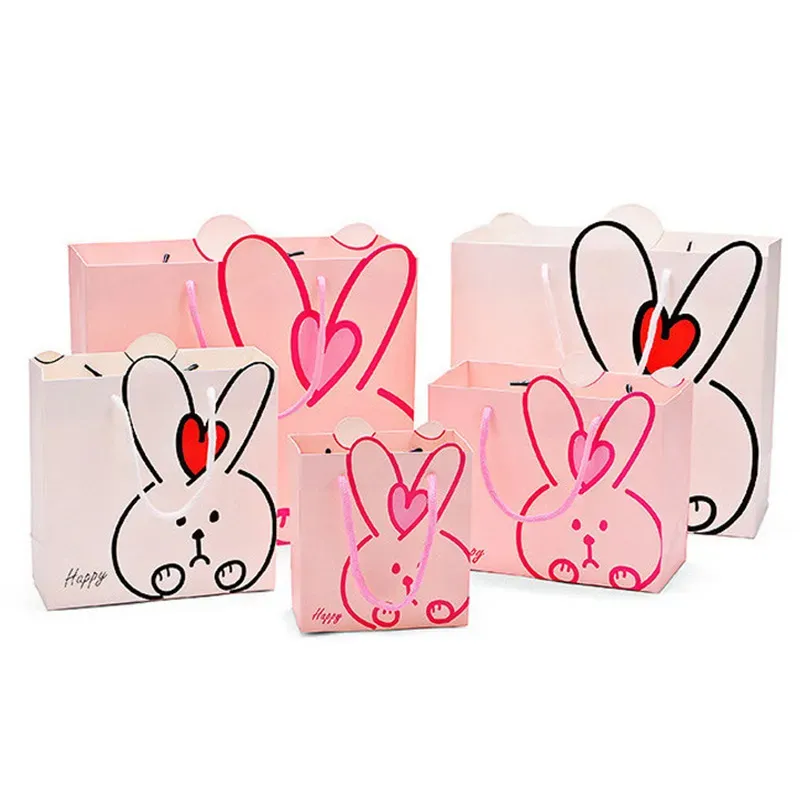 Cartoon Rabbit Baby Full Moon Gift Paper Bag