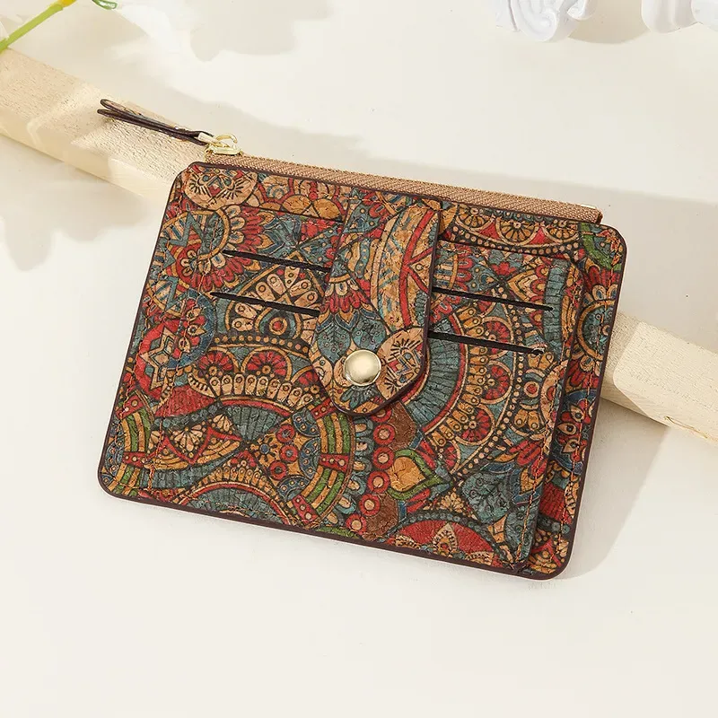 Women Fashion Retro Multi Card Zipper Wallet